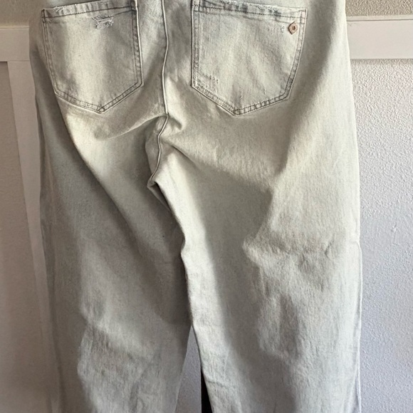 New Democracy Ab-Solution Skyrise Wide Leg Jeans - Light Wash - Size 14W - Picture 3 of 6